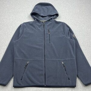 Pendleton Jacket Men's XL Blue Fleece Full Zip Hoodie Outdoor Zip Pockets Layer